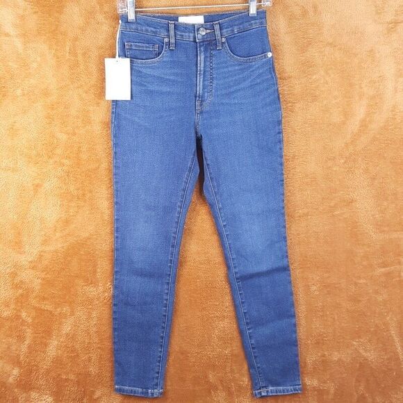 EVERLANE Womens Jeans Size 26 Medium Wash High Rise Skinny Stretch Denim - Picture 1 of 9